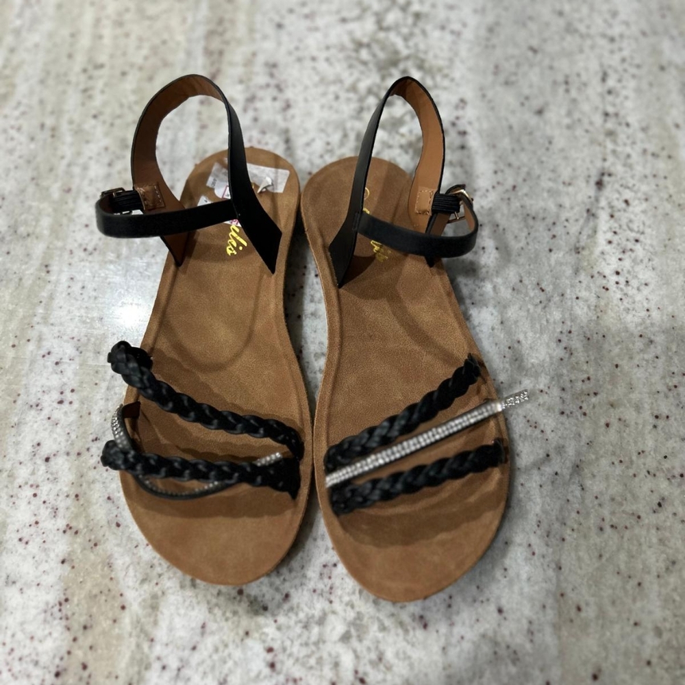 Girls Summer Sandals Black Size 4